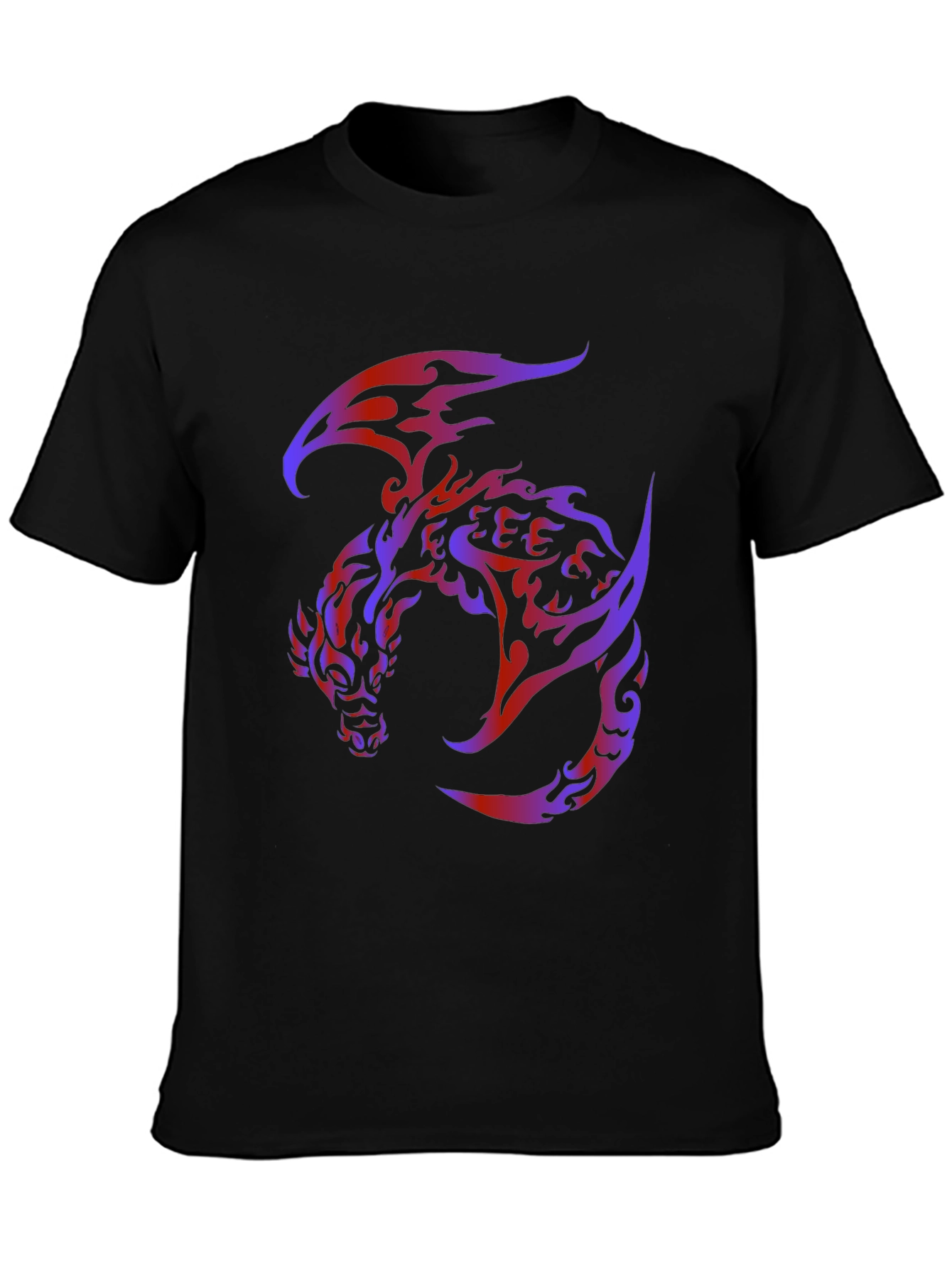 Black Dragon Graphic Black T-Shirt - Bold & Unique Design view 3