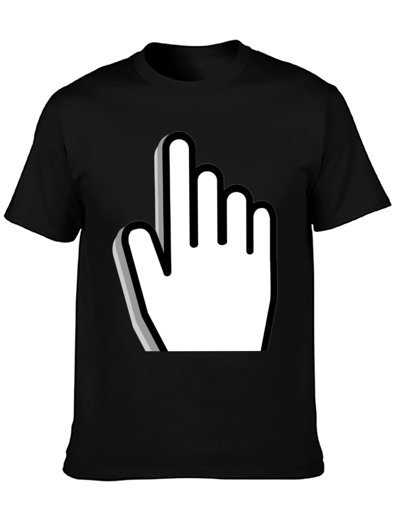 Black Pointer Graphic Tee - Novelty Design view 3