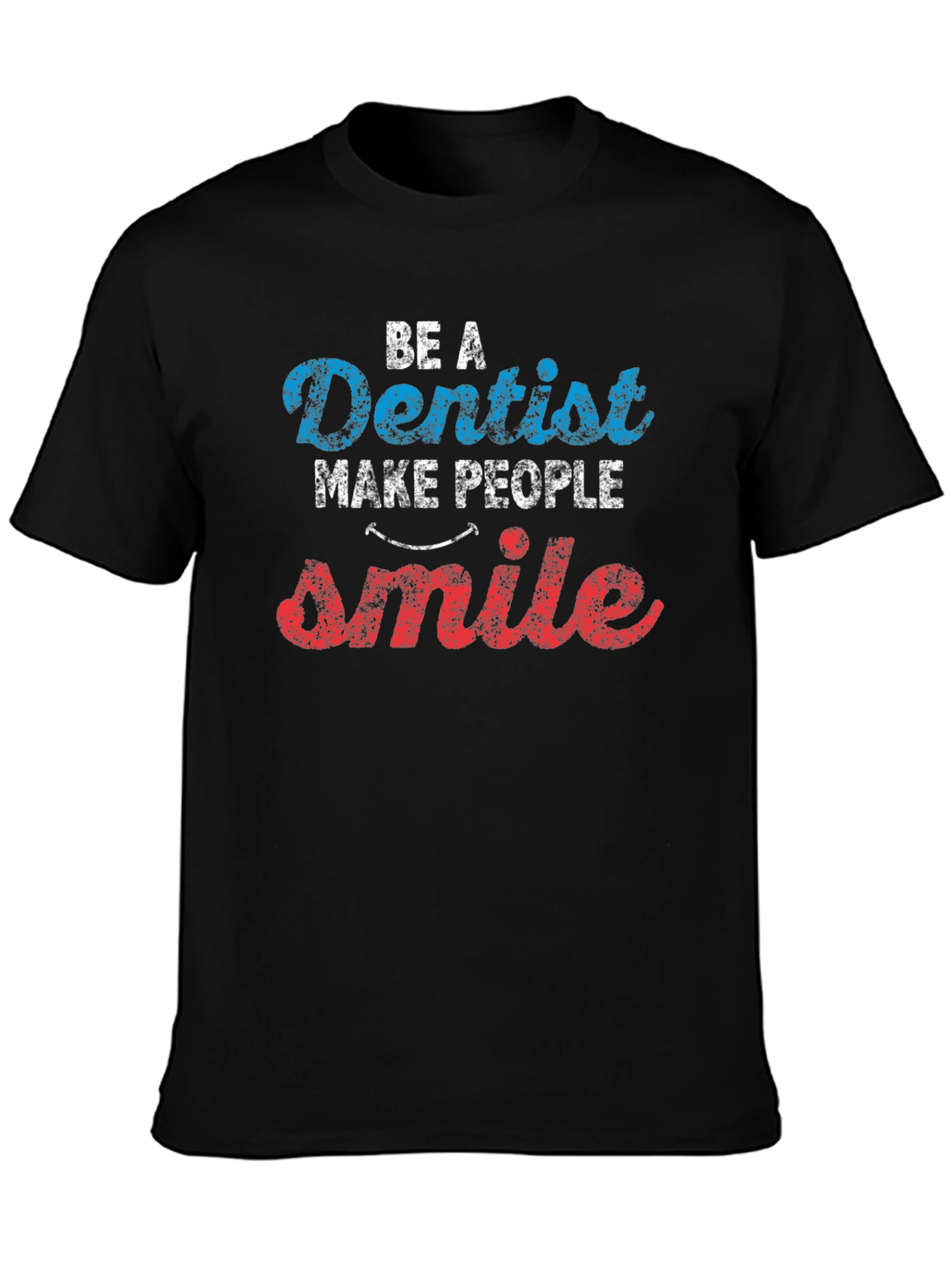 Black Dentist Smile Graphic T-Shirt view 3