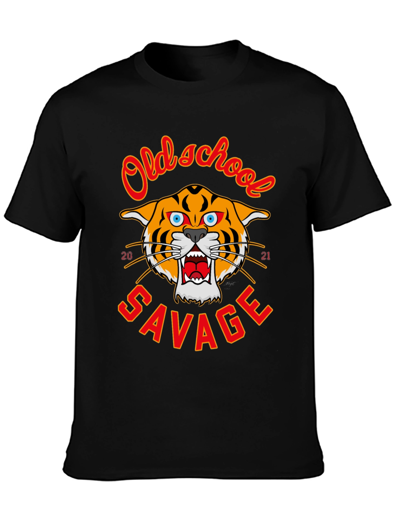 Black Old School Savage Graphic Tee view 3