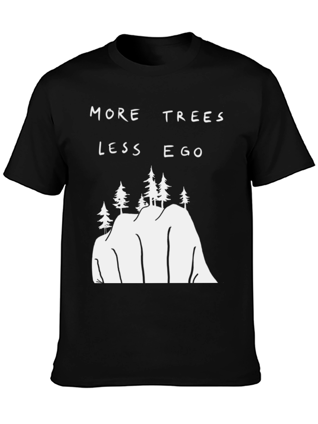 Black More Trees Less Ego Graphic Tee - Unisex view 3