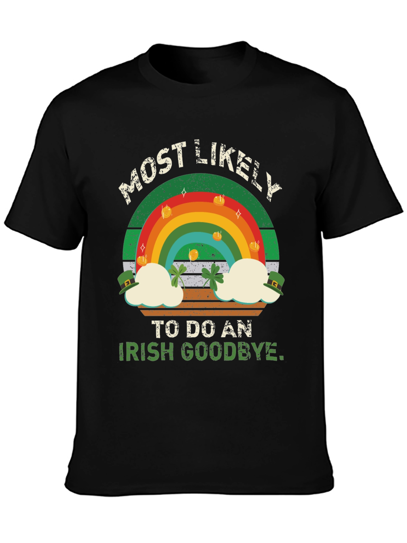 Black Irish Goodbye St. Patrick's Day Graphic Tee view 3
