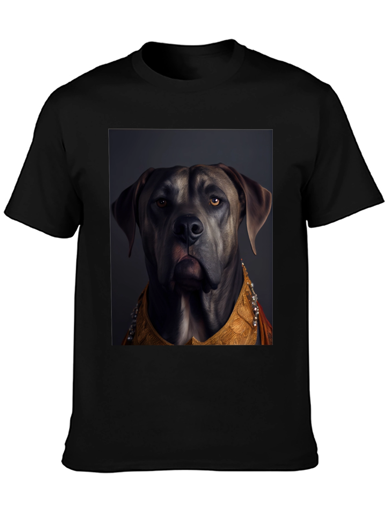 Black Dog Portrait Graphic Tee - Stylish Canine Art view 3