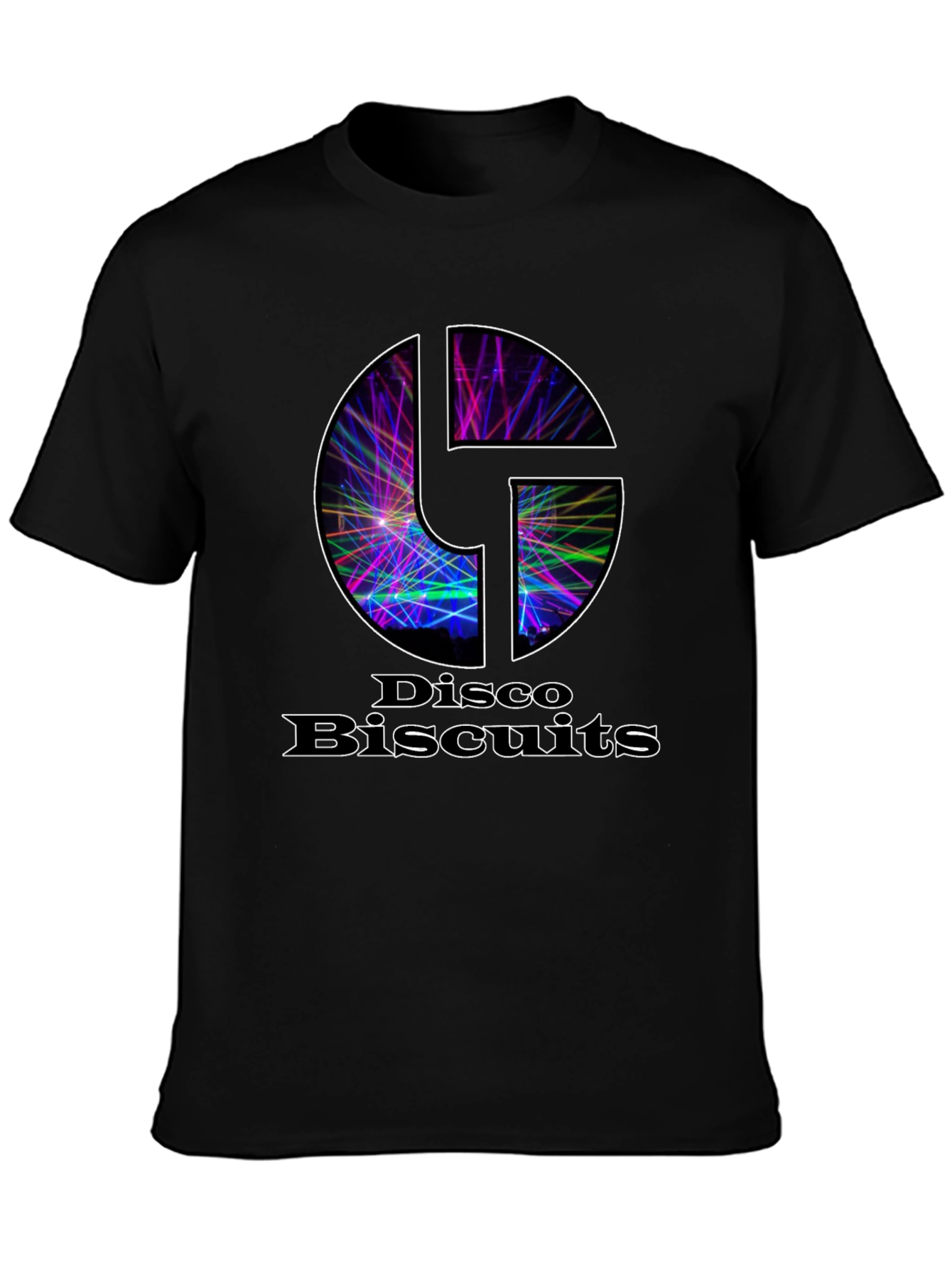 Black Disco Biscuits T-Shirt - Black Graphic Tee view 3