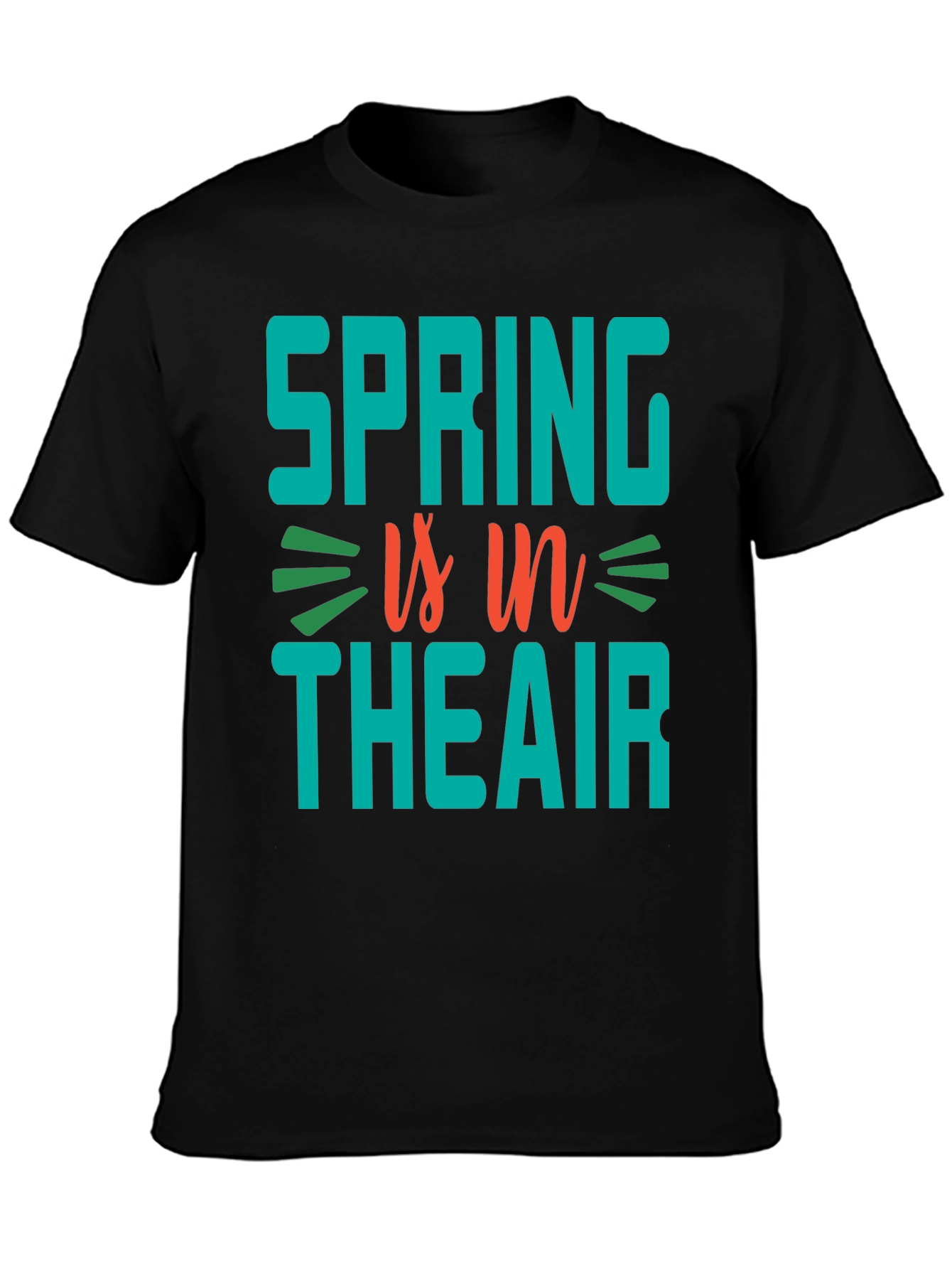 Black Spring is in the Air Graphic T-Shirt view 3