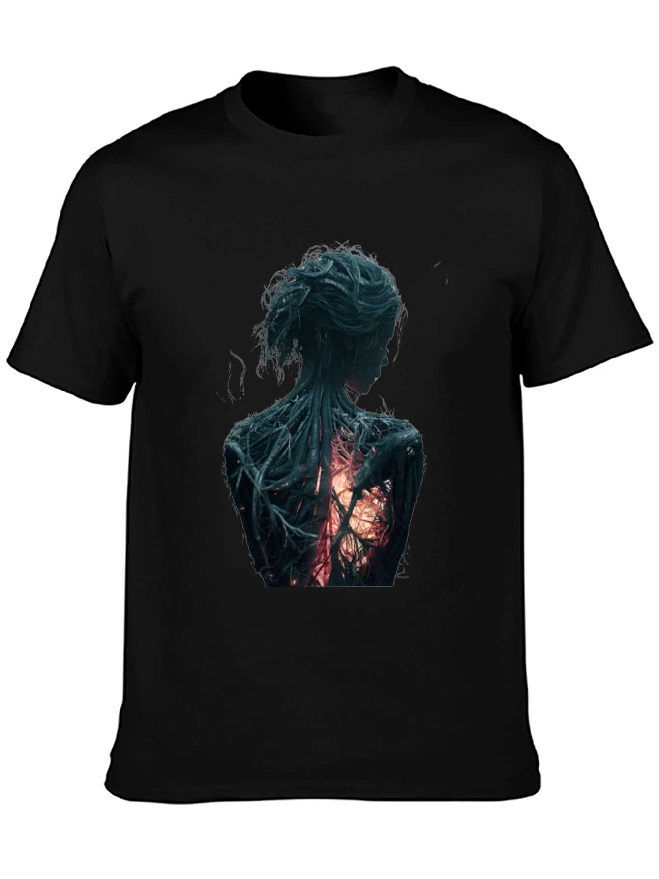 Black Artsy Back Graphic Black T-Shirt view 3