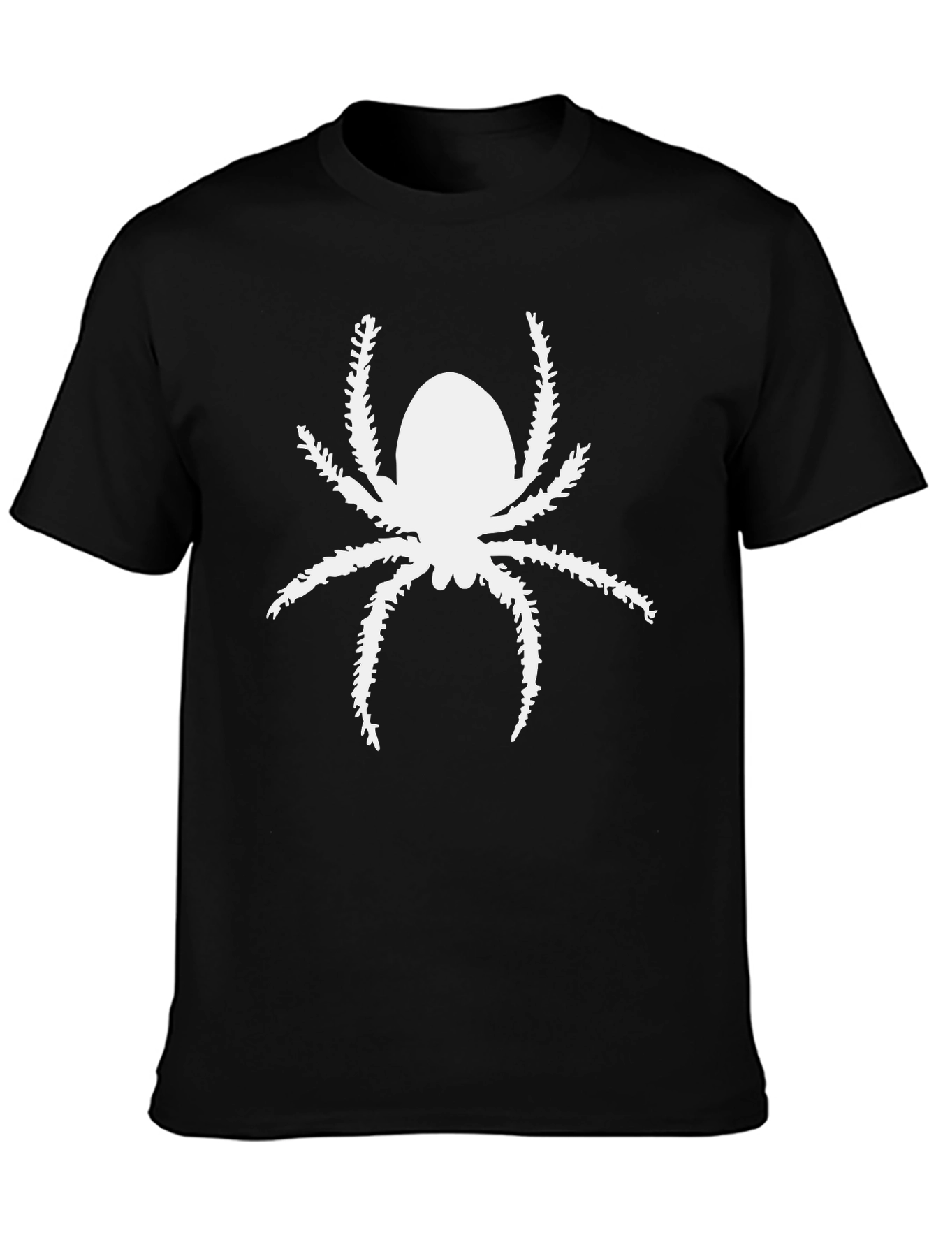 Black Spider Graphic Print Black Tee Shirt view 3