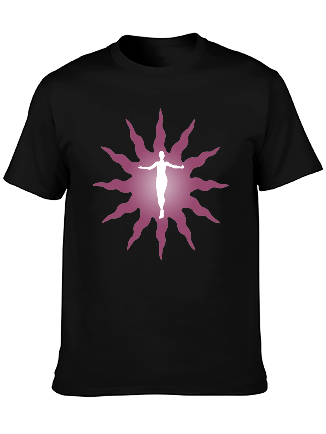 Black Sunburst Silhouette Graphic Tee view 3