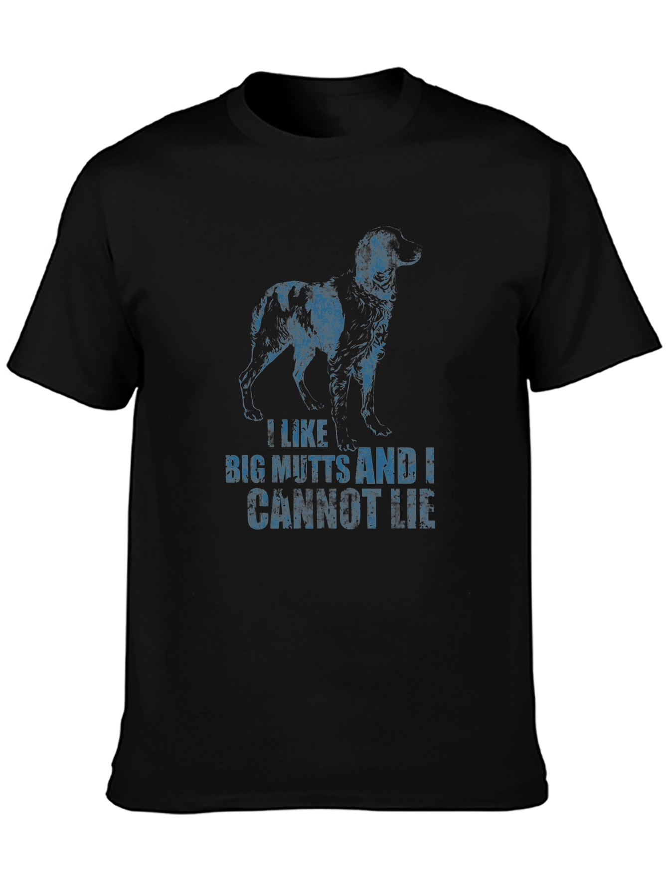 Black I Like Big Mutts Funny Dog Graphic T-Shirt view 3