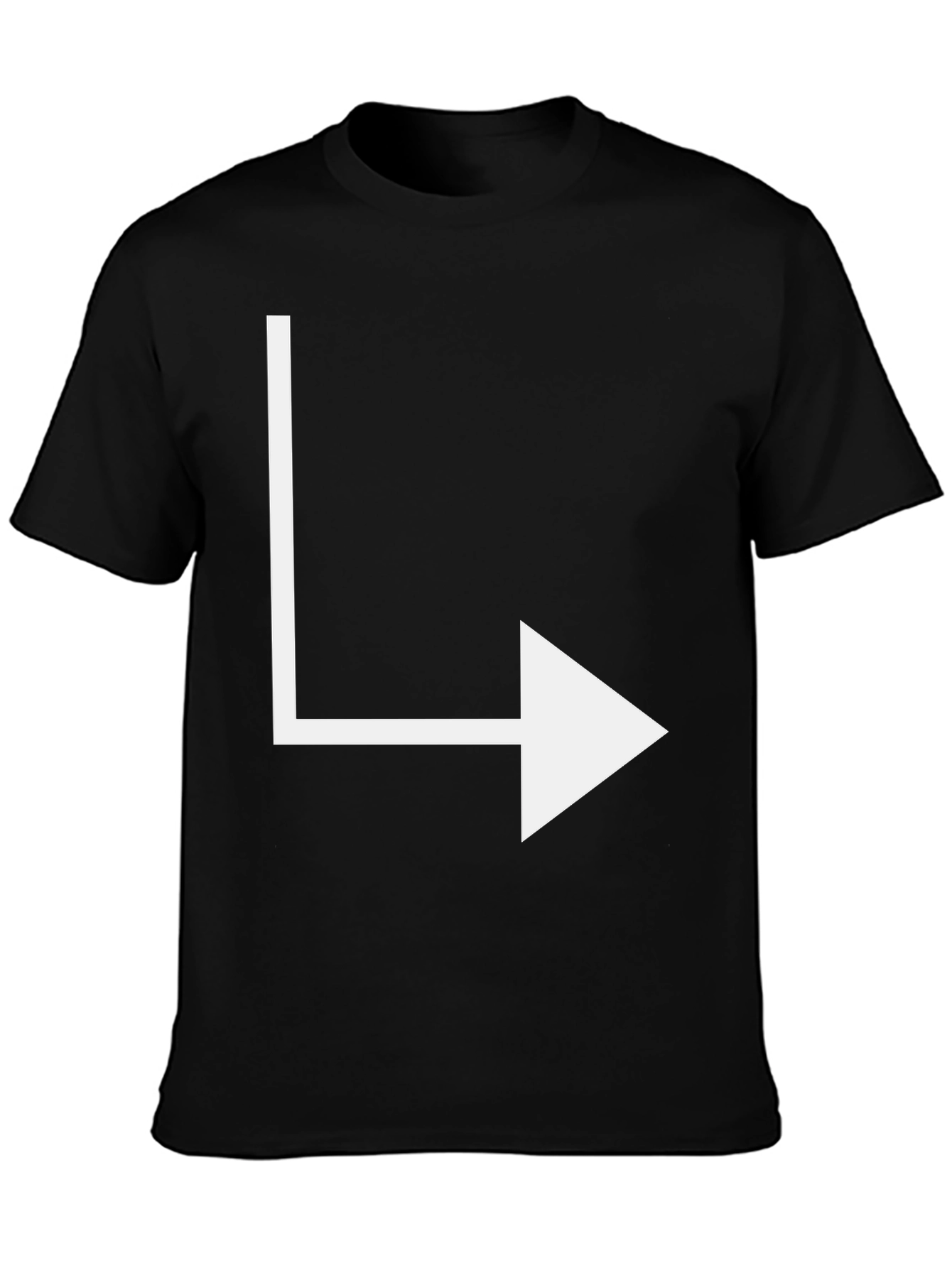 Black Right Arrow Graphic Tee - Men's Black T-Shirt view 3