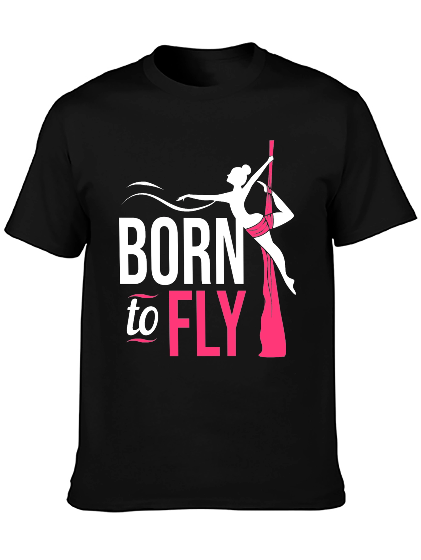 Black Born To Fly Aerial Silk T-Shirt view 3