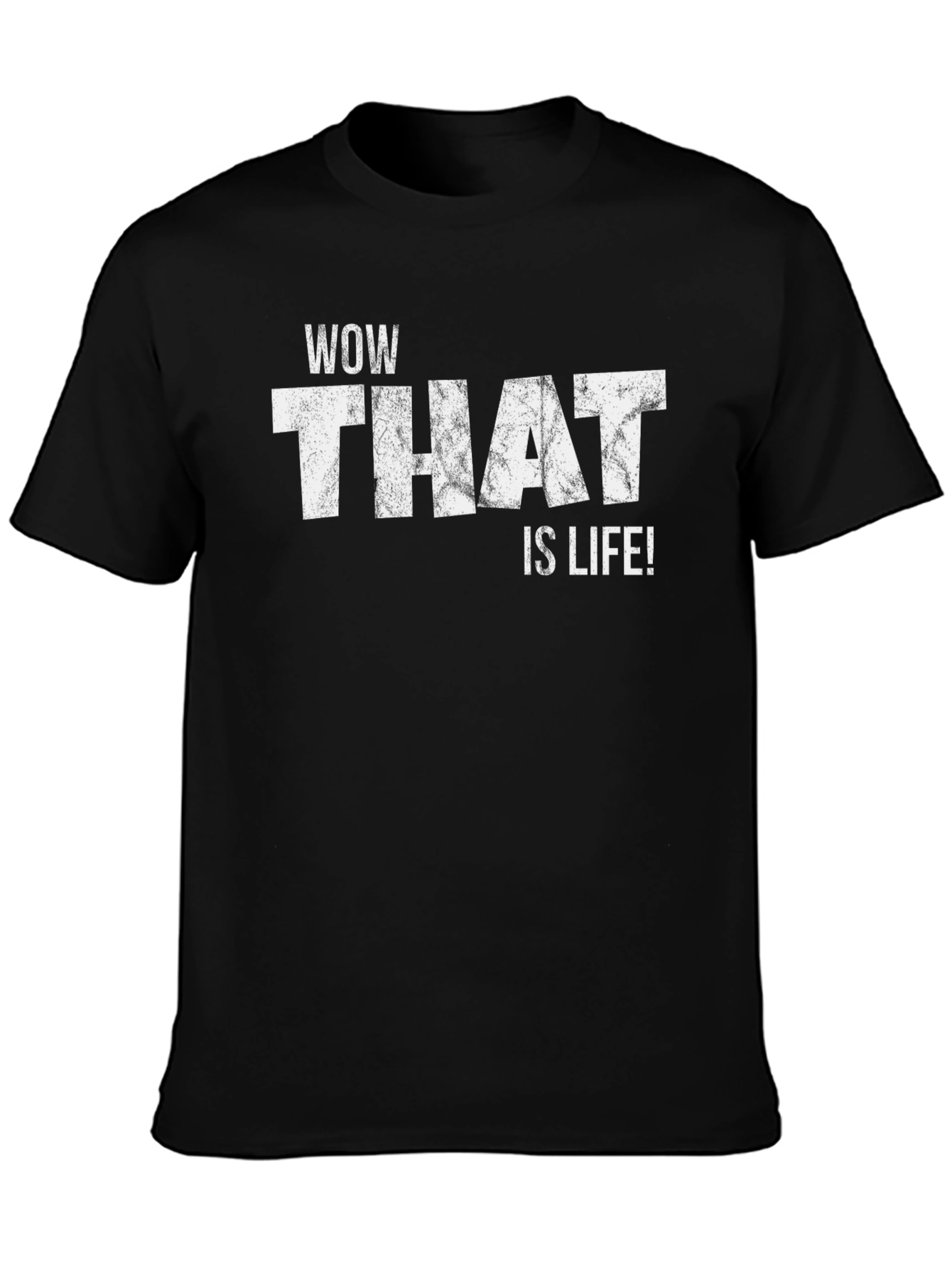Black WOW THAT IS LIFE! Graphic Tee - Black view 3