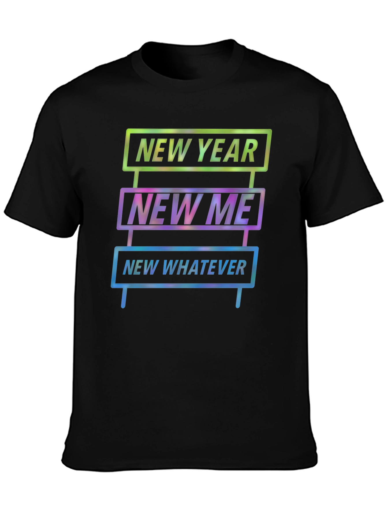 Black New Year New Me Graphic Tee view 3