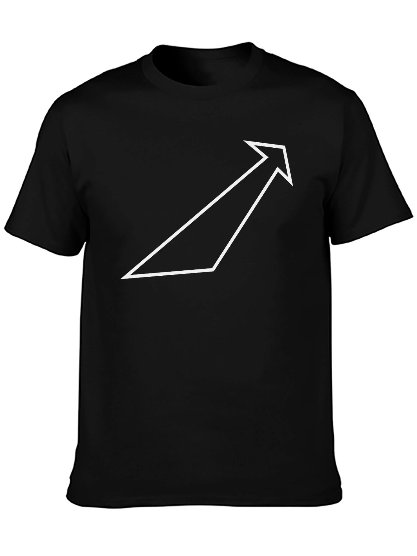 Black Modern Arrow Graphic Tee - Black view 3