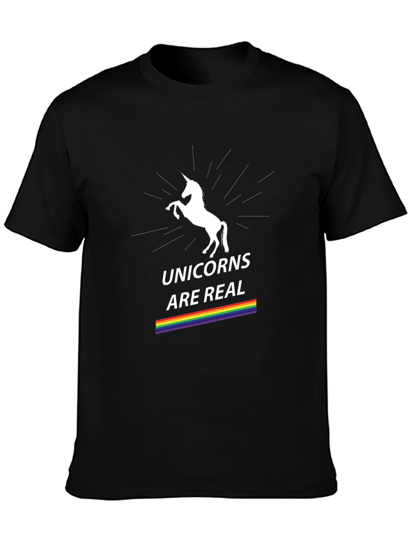 Black Unicorns Are Real Graphic Tee view 3