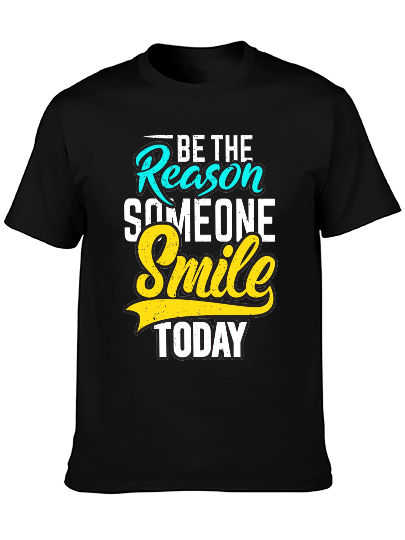 Black Be the Reason Smile Today Black Graphic Tee view 3