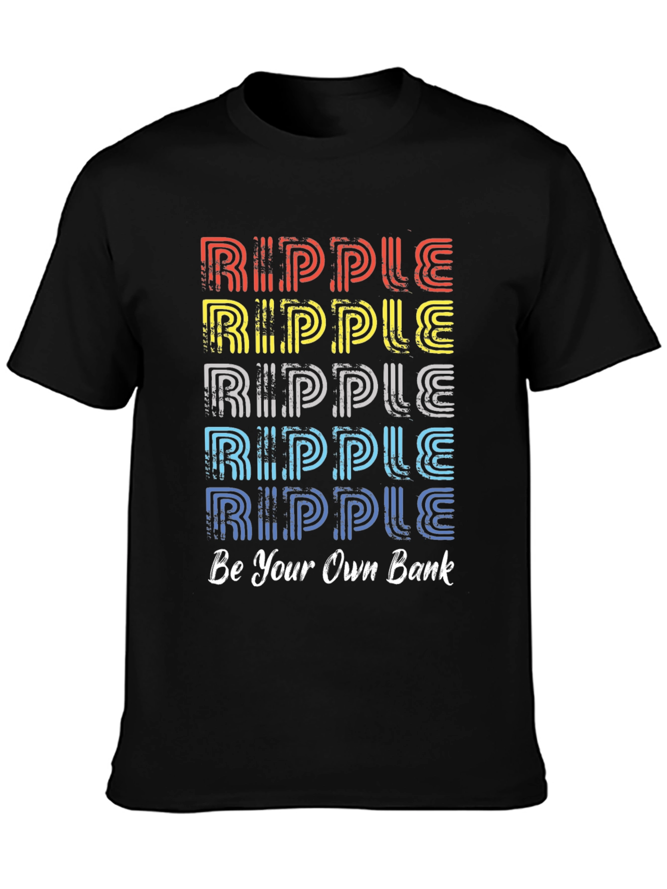 Black Ripple Be Your Own Bank Graphic T-Shirt view 3