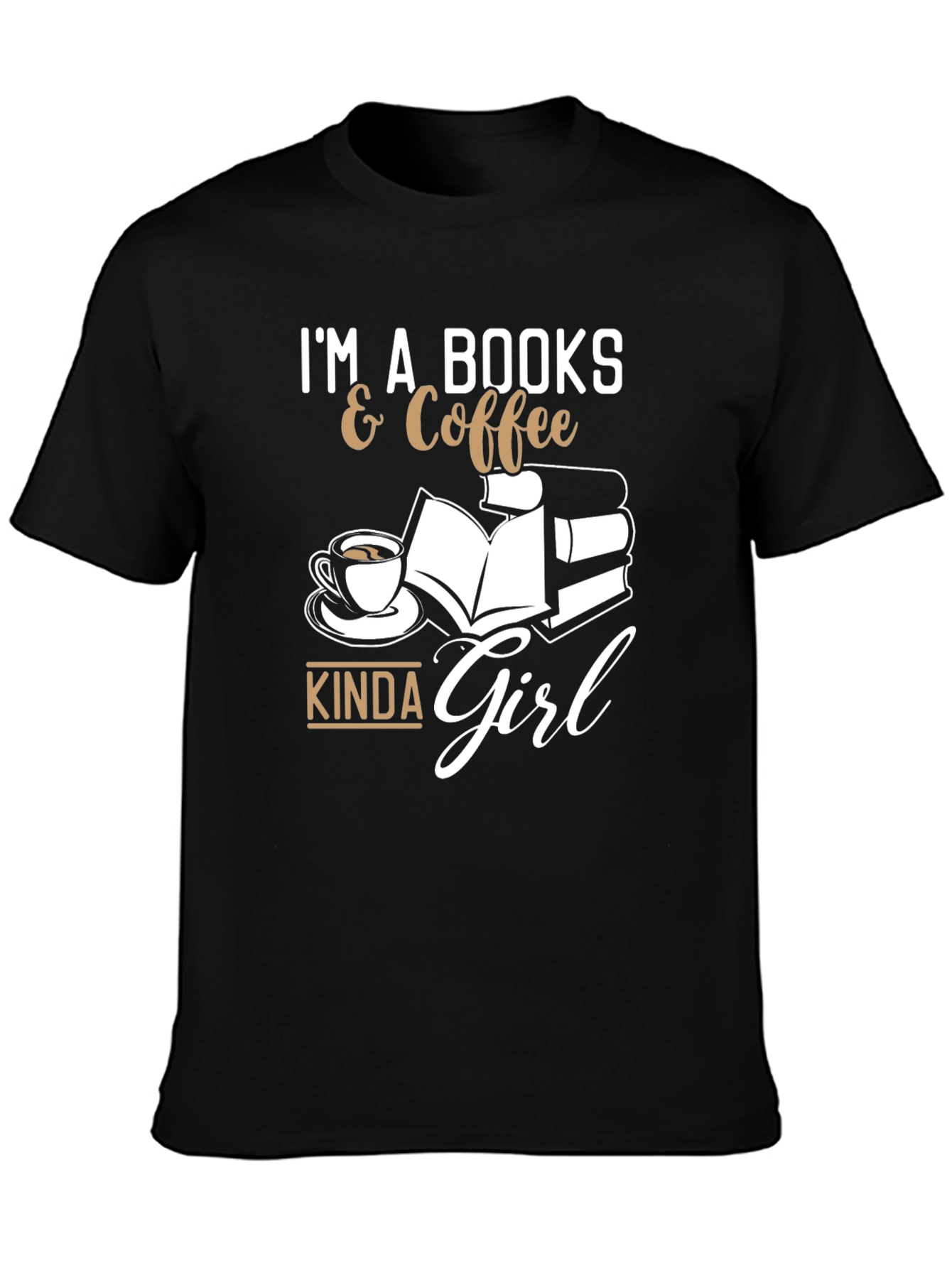Black Books & Coffee Kinda Girl T-Shirt view 3