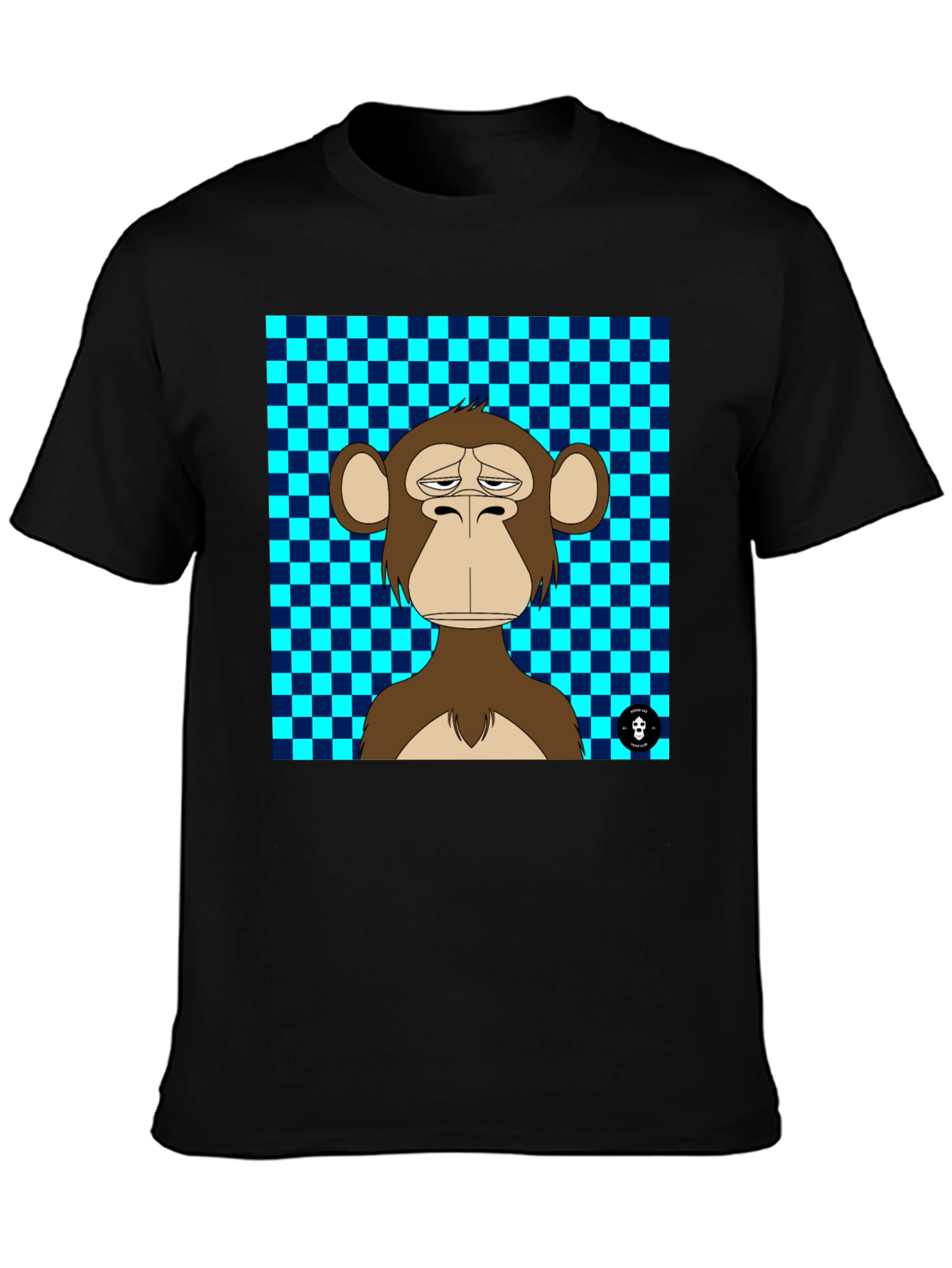 Black Bored Ape T-Shirt: Funky Graphic Tee view 3
