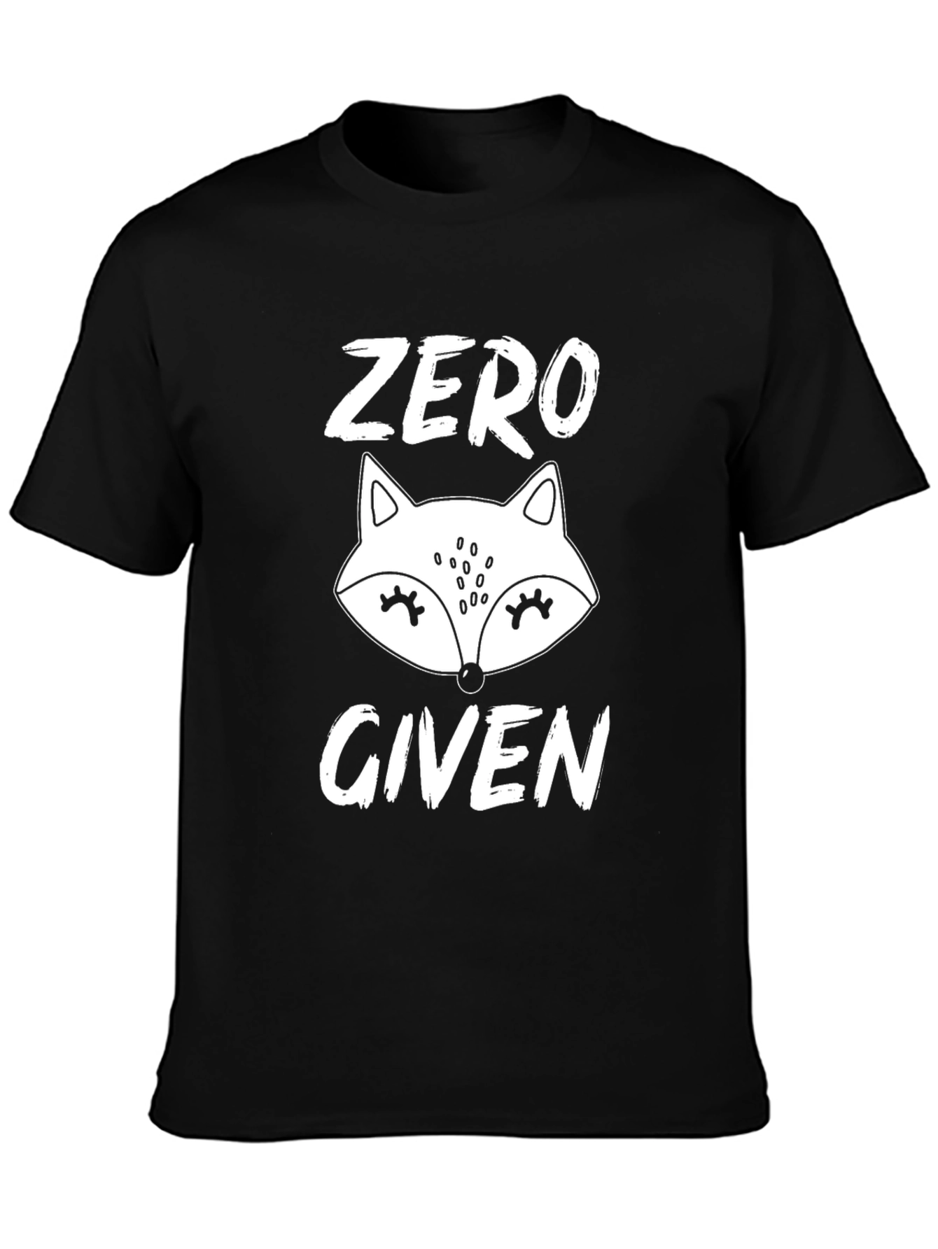 Black Zero Fox Given T-Shirt - Novelty Graphic Tee view 3