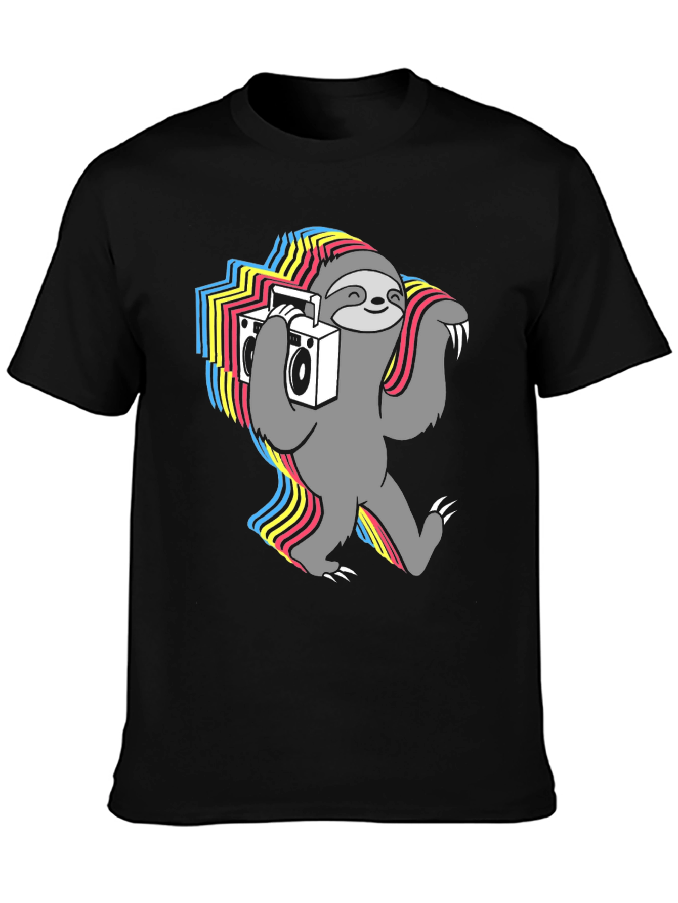 Black Sloth DJ Graphic Tee - Cool & Funky view 3