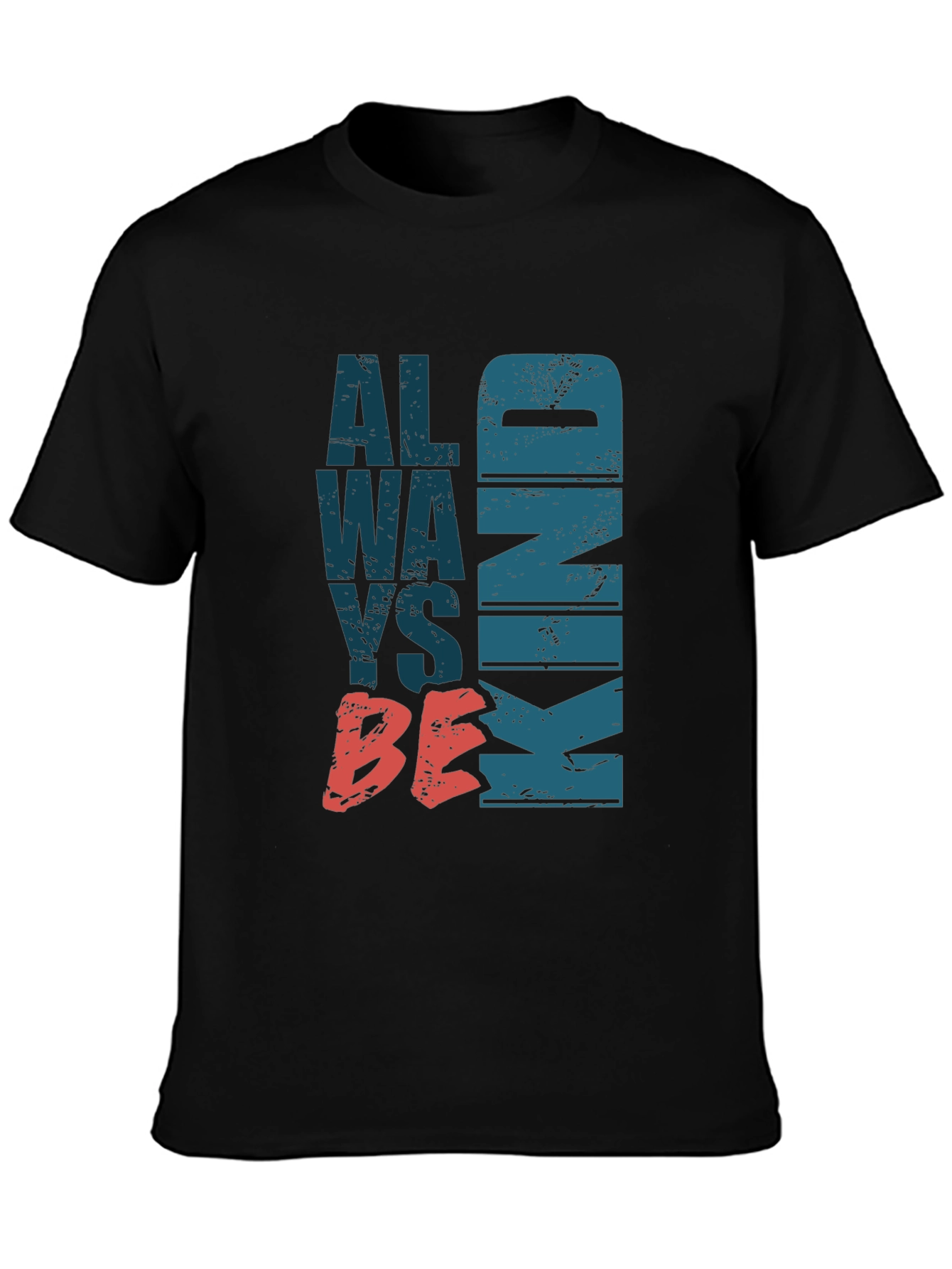 Black Always Be Kind Graphic Tee - Stylish Comfort view 3