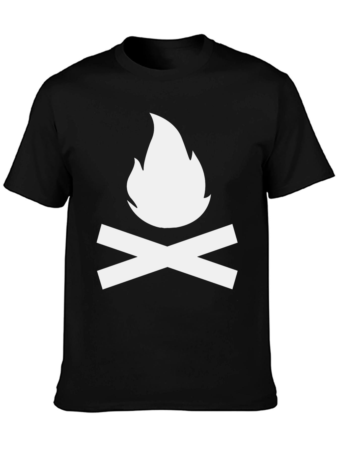 Black Campfire Graphic T-Shirt - Soft Cotton Blend view 3
