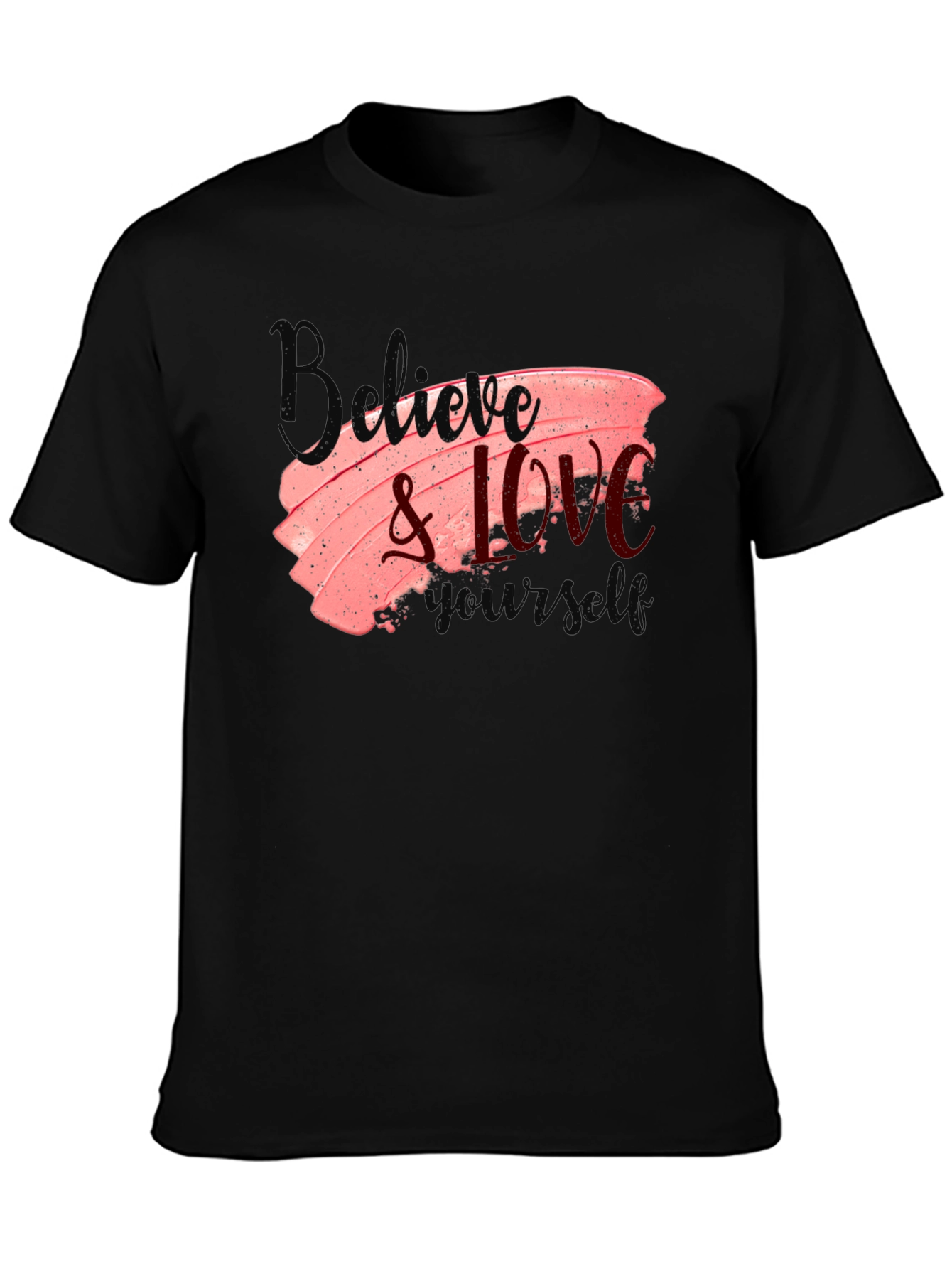 Black Believe & Love Graphic Tee view 3