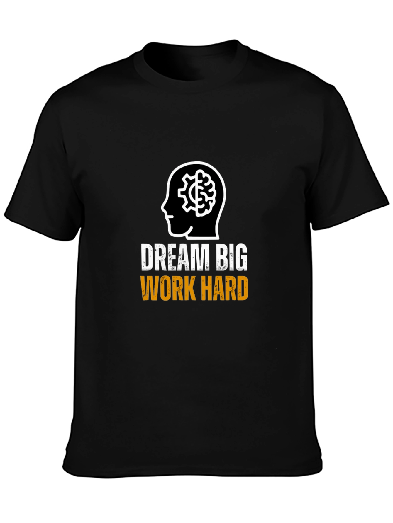 Black Dream Big Work Hard Graphic T-Shirt view 3