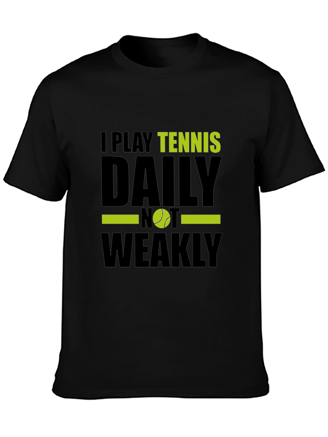 Black Tennis Player Graphic T-Shirt - Daily NOT Weakly! view 3