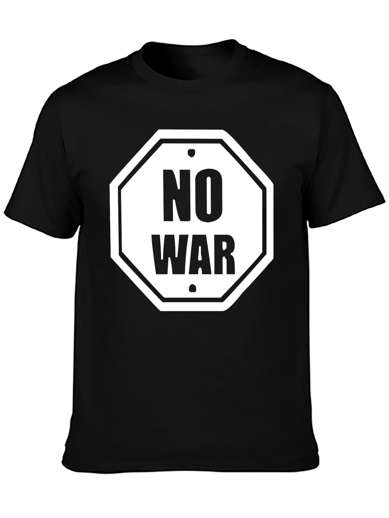 Black No War T-Shirt - Black view 3