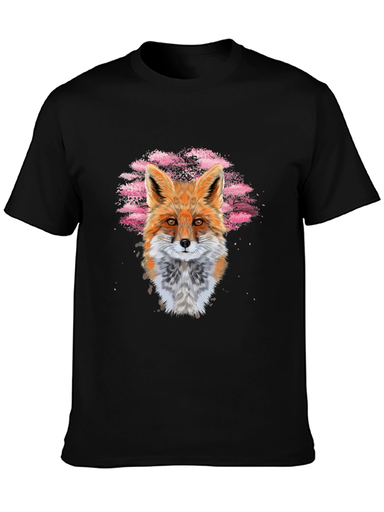 Black Fox Art Black T-Shirt view 3