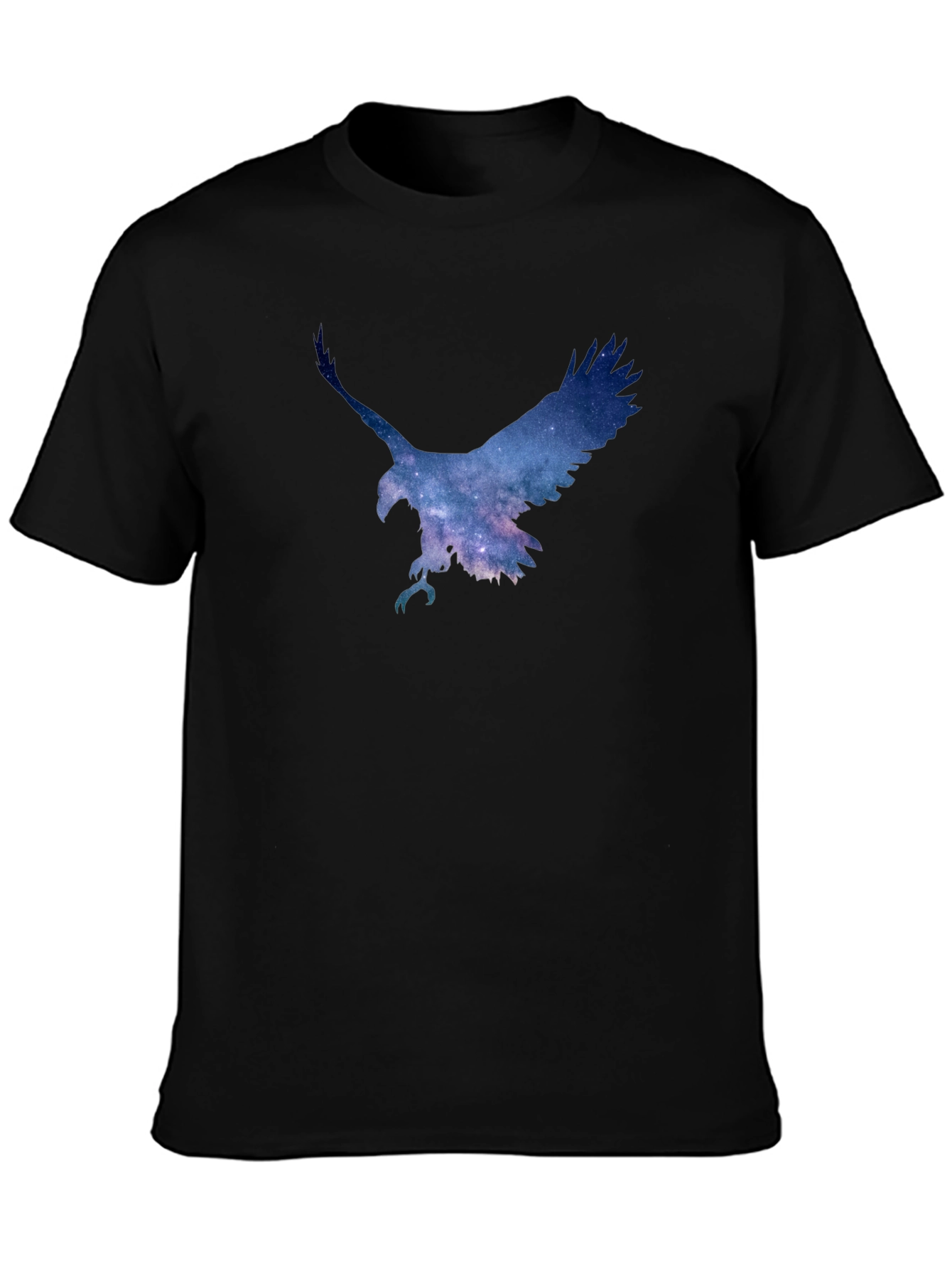 Black Galaxy Eagle Graphic T-Shirt view 3