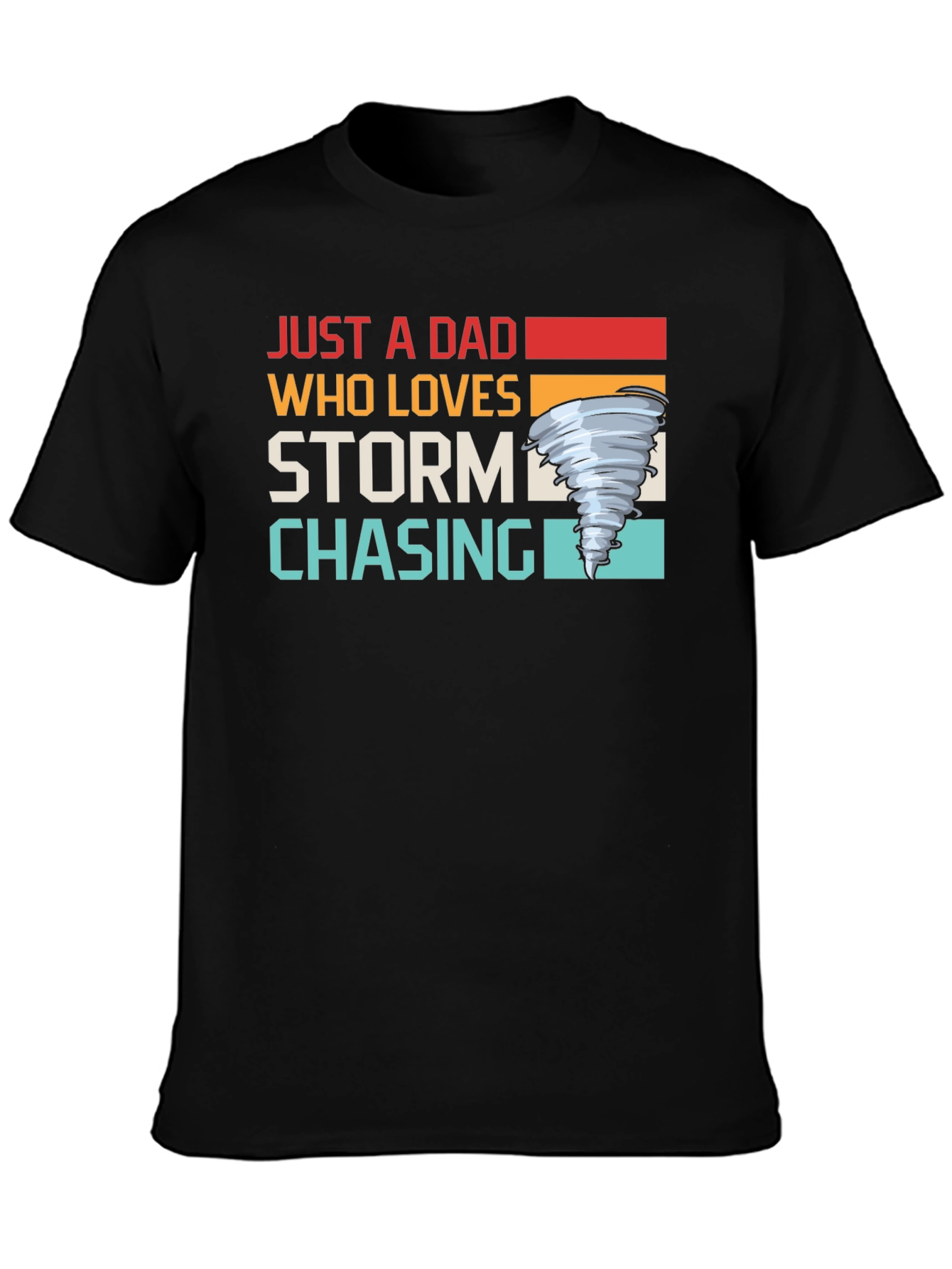 Black Storm Chaser Dad Graphic Tee - Black view 3