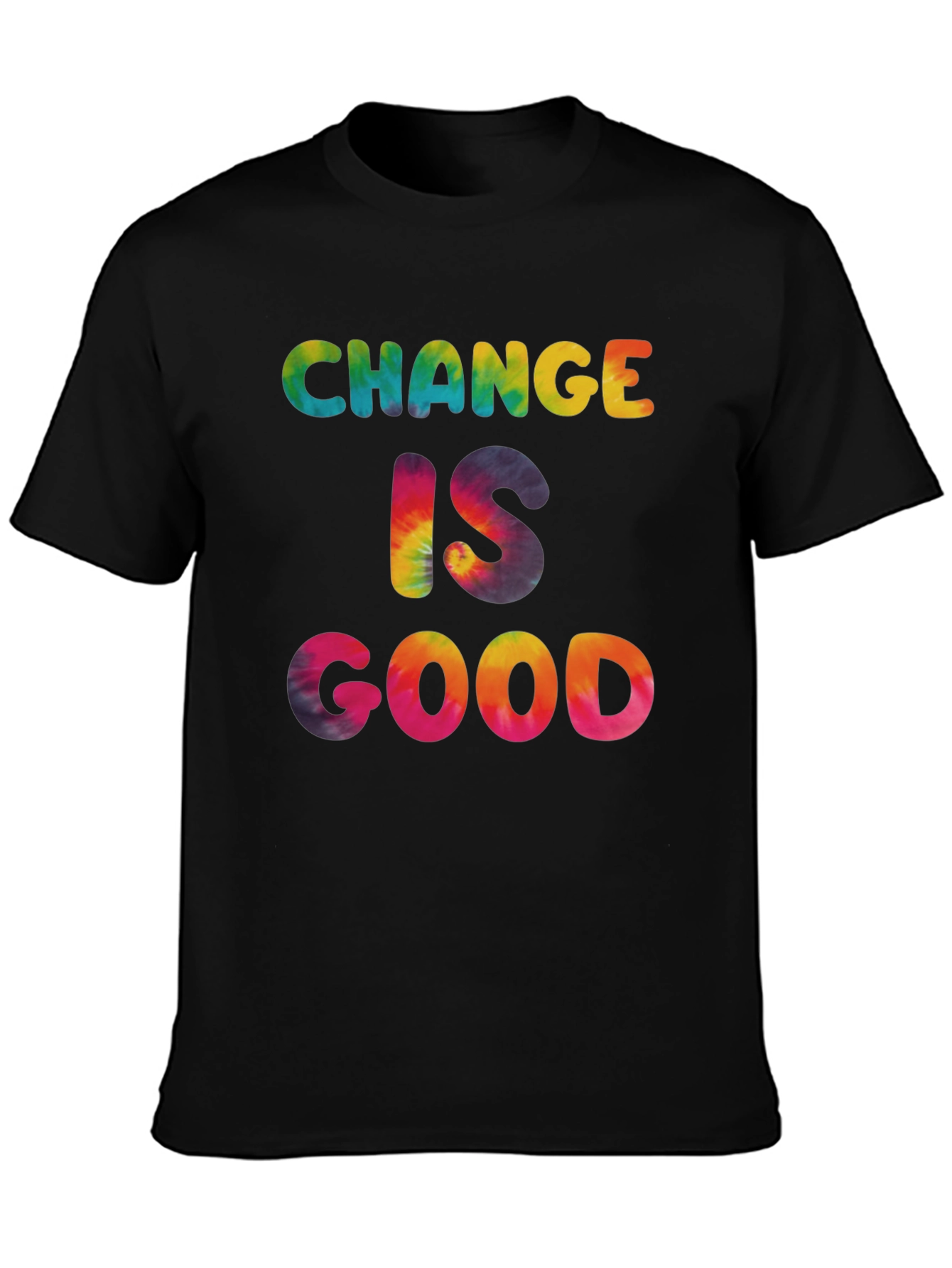 Black Change Is Good Tie Dye Graphic Tee view 3