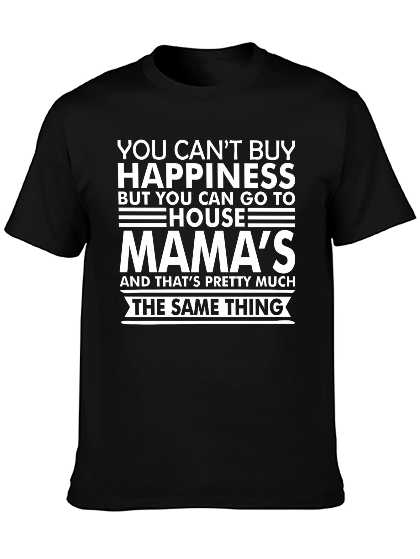 Black Mama's House Happiness T-Shirt view 3
