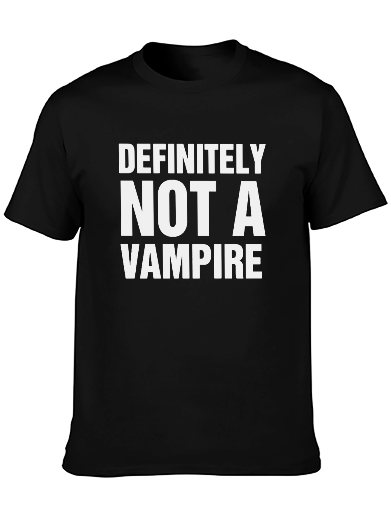 Black Definitely Not a Vampire Graphic T-Shirt view 3