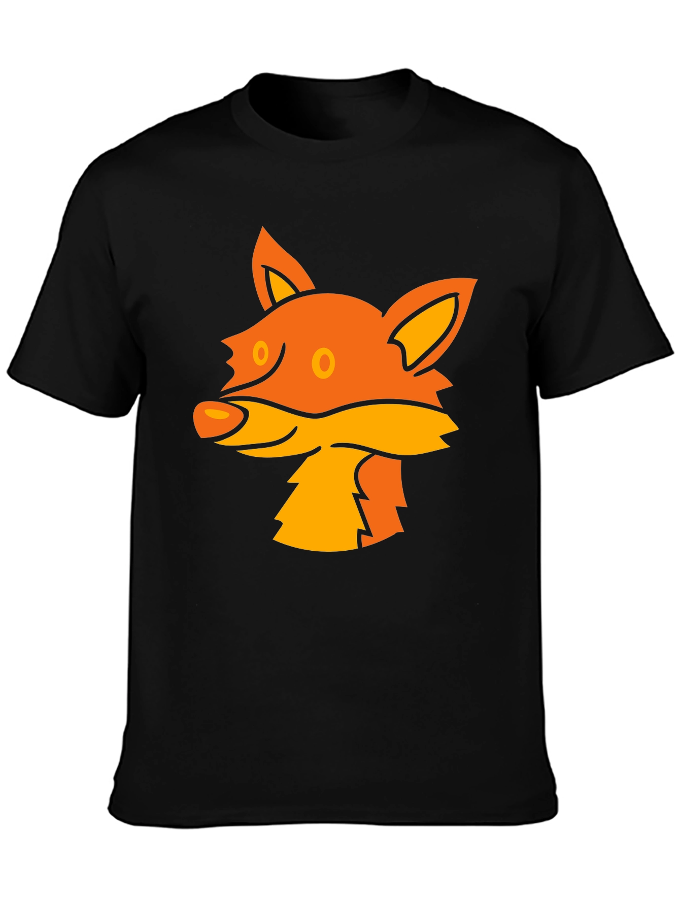 Black Fox Graphic Tee - Stylish Black T-Shirt view 3