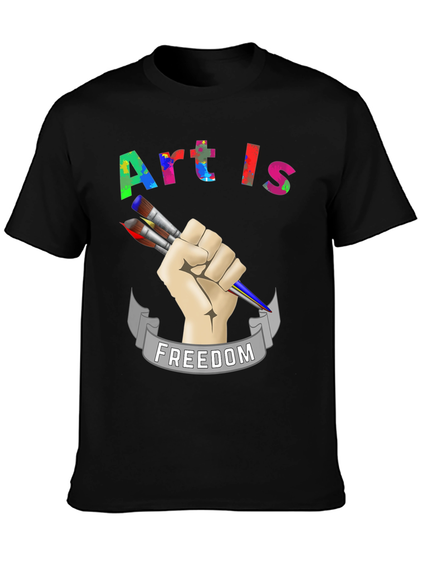 Black Art is Freedom Graphic T-Shirt view 3