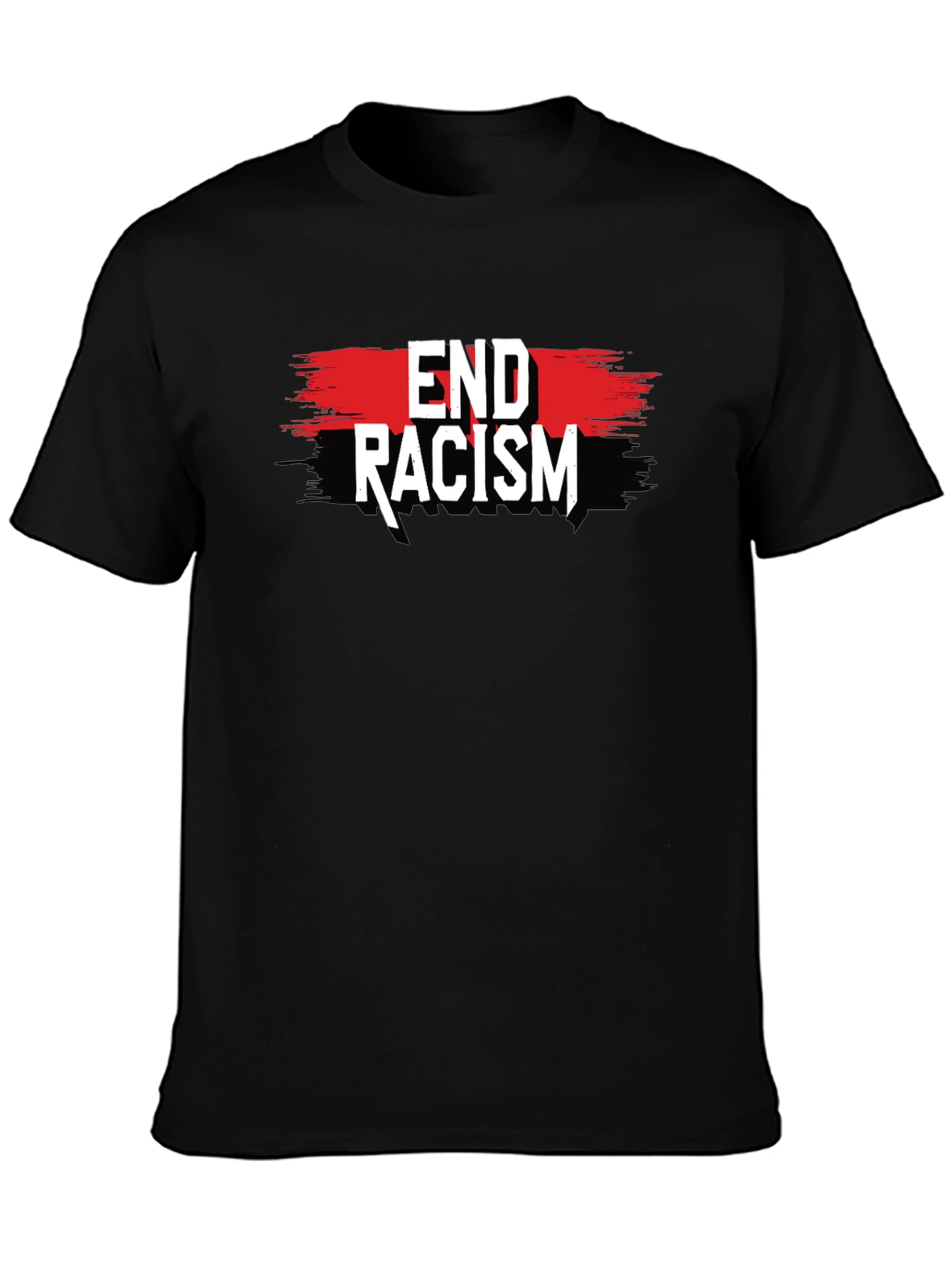 Black End Racism Graphic Tee - Black Activism T-Shirt view 3