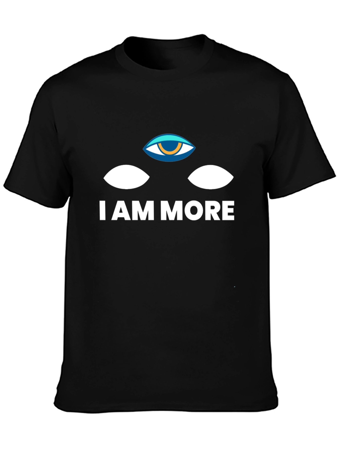 Black I AM MORE Graphic T-Shirt - Black Crew Neck view 3