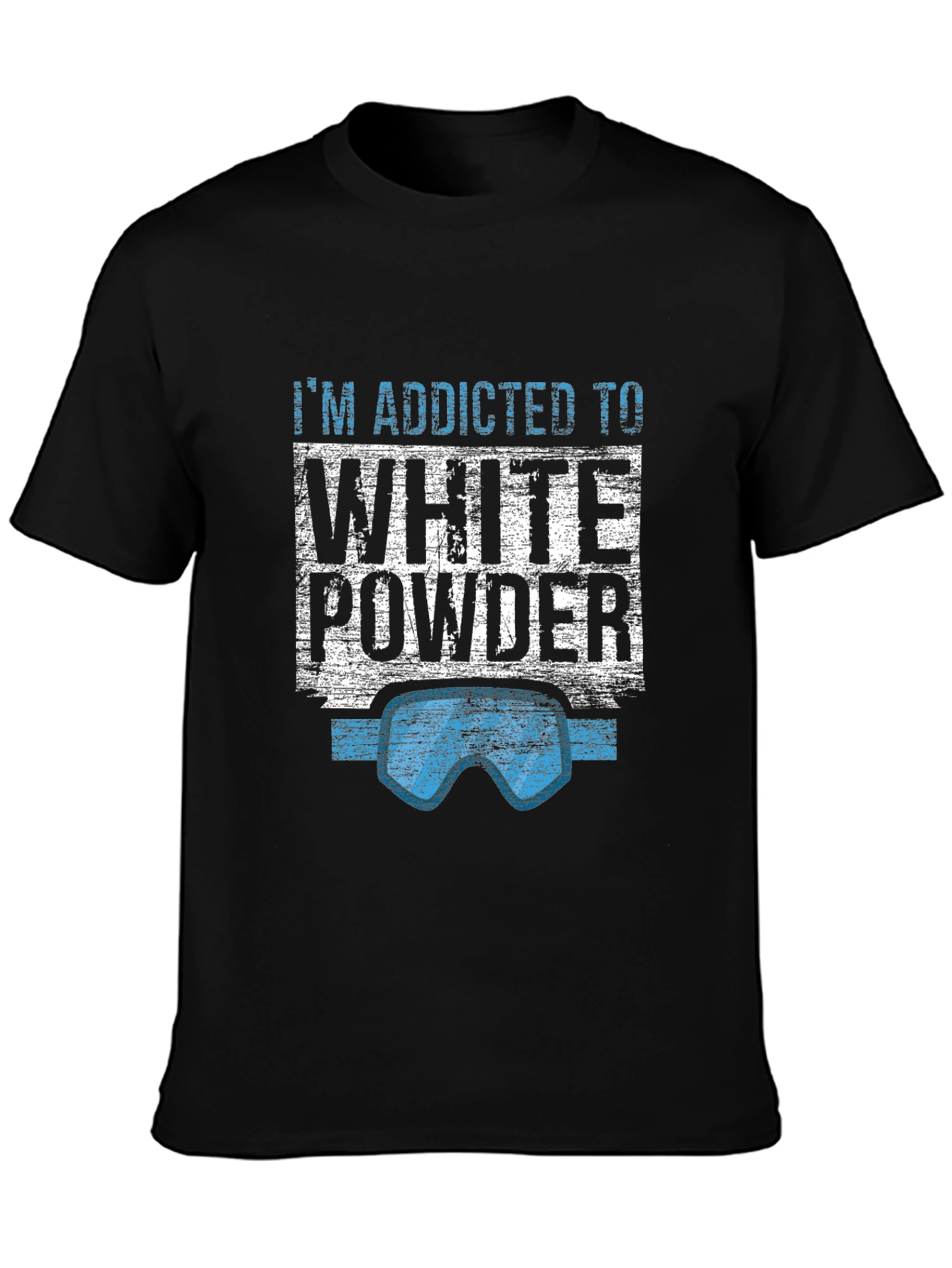Black Addicted to White Powder Graphic Tee view 3