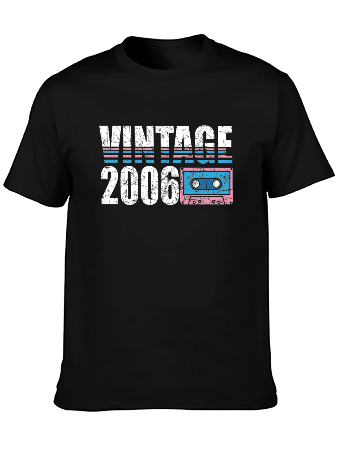 Black Vintage 2006 Cassette Tape Graphic T-Shirt view 3