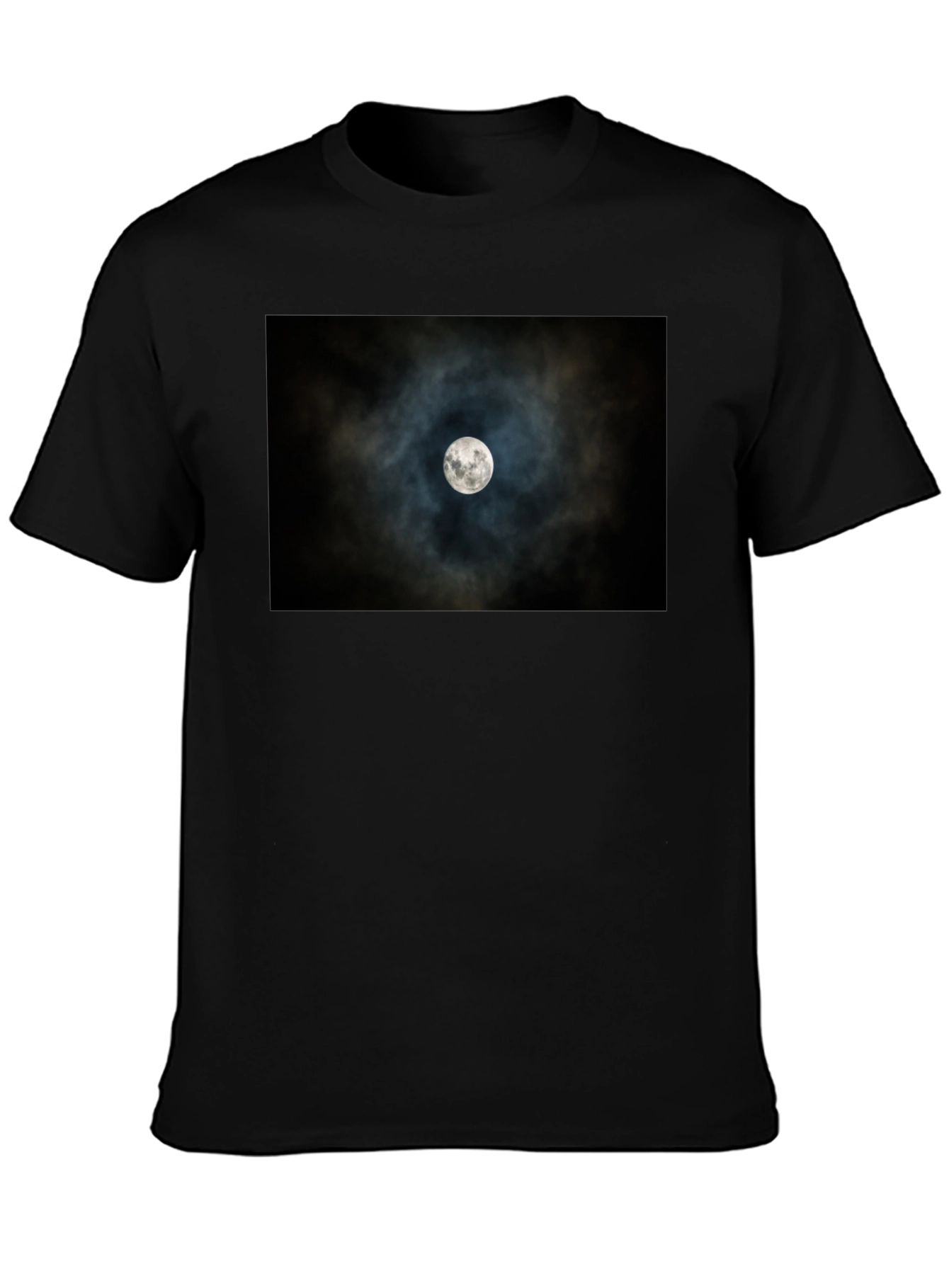 Black Lunar Eclipse Black Tee - Celestial Style view 3