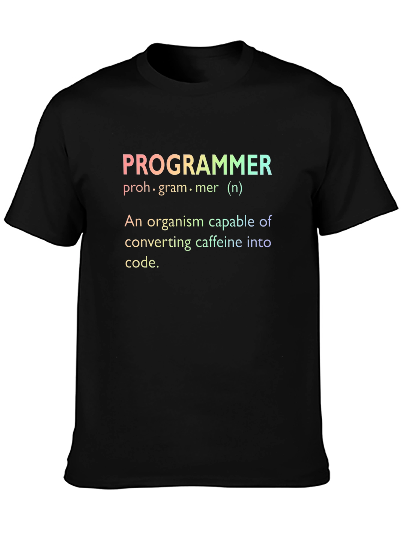 Black Programmer Definition T-Shirt view 3