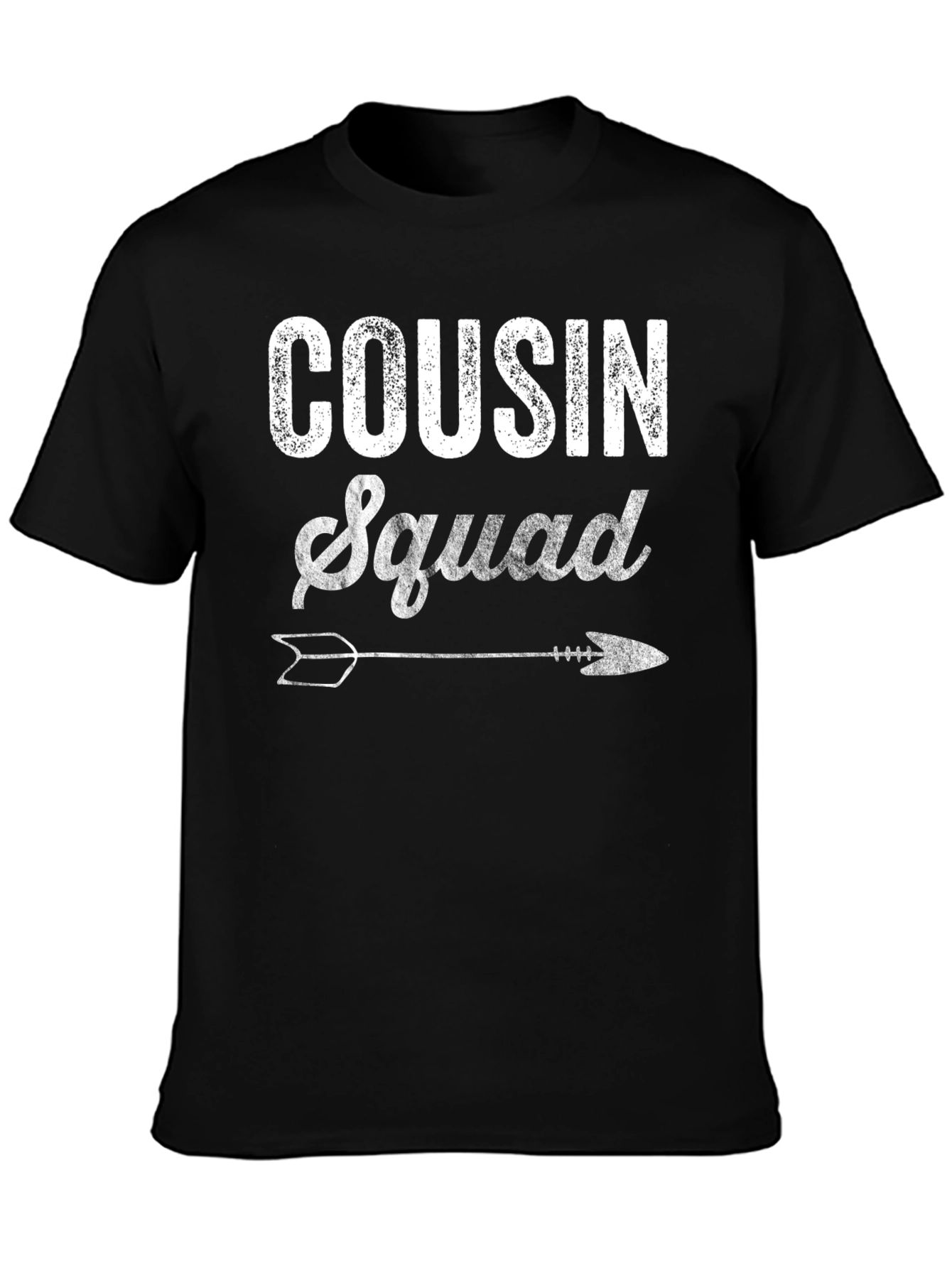 Black Cousin Squad Graphic Tee - Black Cotton Blend view 3
