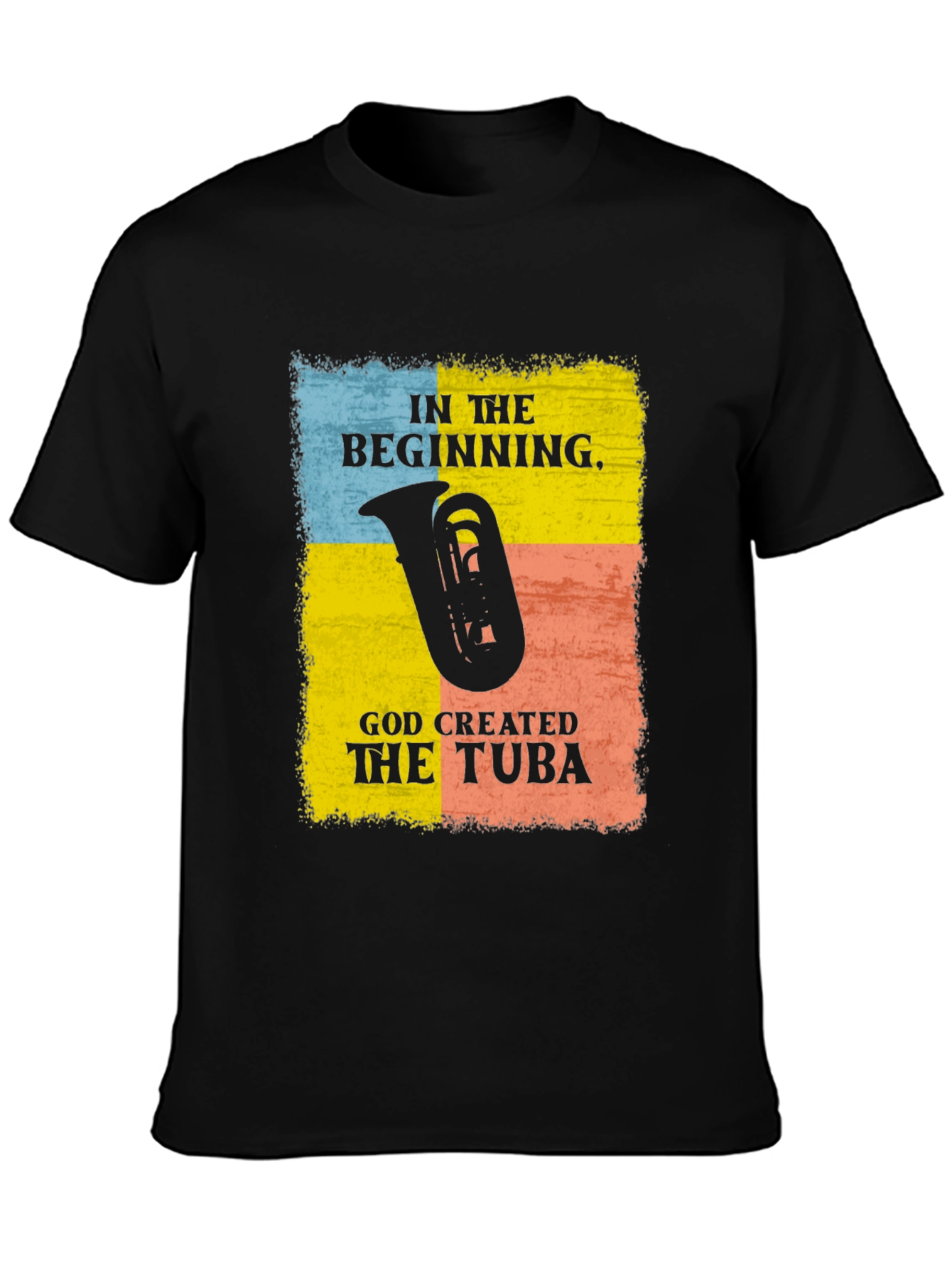 Black In The Beginning Tuba Graphic Tee view 3