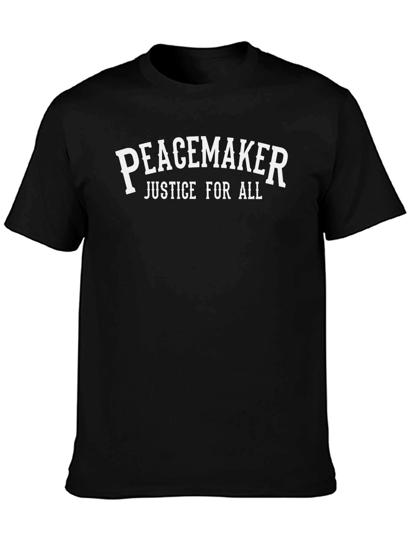 Black Peacemaker Justice For All Graphic T-Shirt view 3