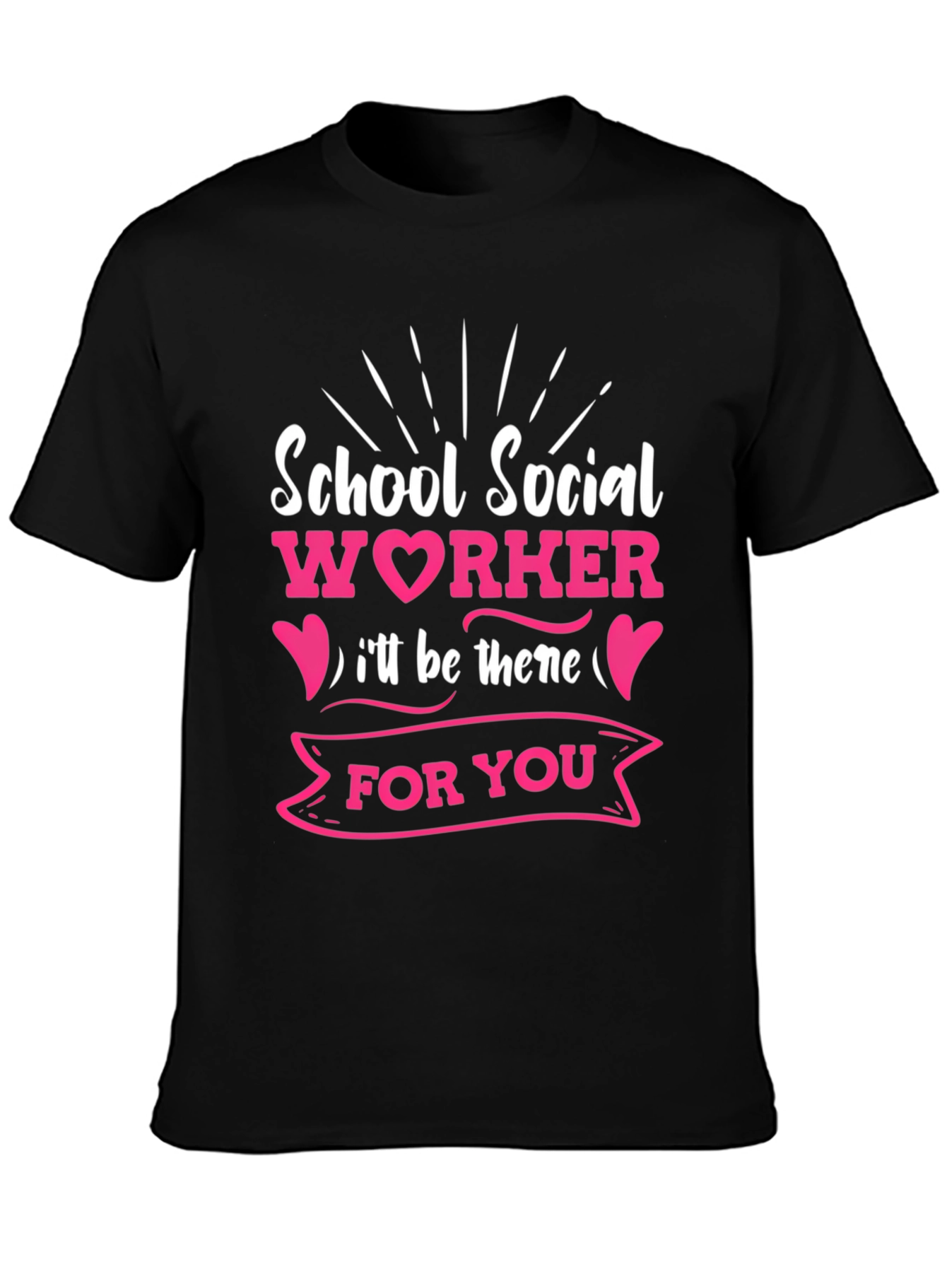 Black School Social Worker T-Shirt view 3