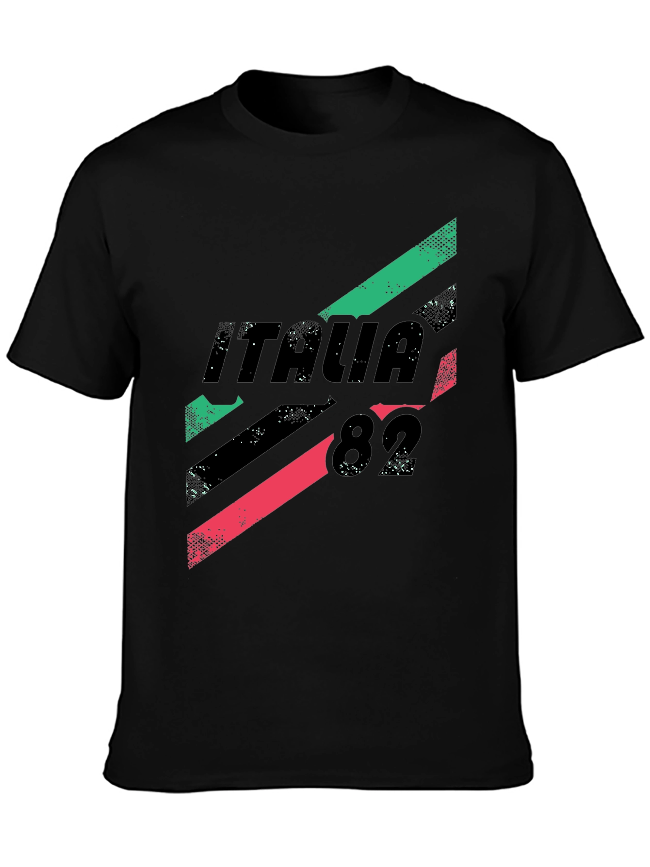 Black Italia 82 Graphic Tee - Black, Retro Style view 3
